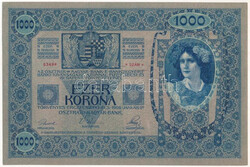 1902. 1000K "1376 53494" piros "DEUTSCHÖSTERREICH" ...