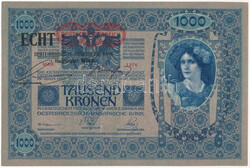 1902. 1000K "1376 53494" piros "DEUTSCHÖSTERREICH" ...
