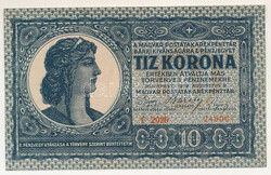 1919. augusztus 9. 10K "F 2026 24607" T:UNC,AU / Hungary 9th August ...