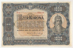 1920. 1000K "B 07 039180", "Orell Füssli Zürich" ...