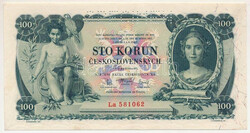 Csehszlovákia 1931. 100K "SPECIMEN (MINTA)" perforációval "La ...