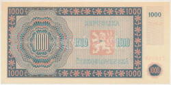 Csehszlovákia 1945. 1000K "05 C 718049" T:UNC,AU Czechoslovakia 1945 ...