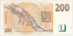 Csehország 1996. 200K "B34 687454" T:UNC Czechia 1996. 200 Korun ...