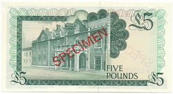 Gibraltár 1975. 5P "010139", piros "SPECIMEN (Minta)" bélyegzéssel ...