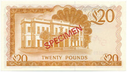 Gibraltár 1975. 20P "010139", piros "SPECIMEN (Minta)" ...