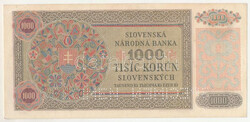Szlovákia 1940. 1000K "1K6 032240", "SPECIMEN (MINTA)" ...
