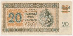 Szlovákia 1942. 20K "SPECIMEN (MINTA)" perforációval, "Jc 40 ...