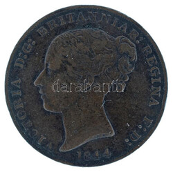 Jersey 1844. 1/13Sh bronz "Viktória" T:VF ph. Jersey 1844. 1/13 ...