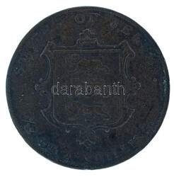 Jersey 1844. 1/13Sh bronz "Viktória" T:VF ph. Jersey 1844. 1/13 ...