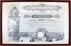 1895. Budapest "Magyar Folyam- és Tengerhajózási ...