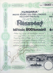 1907. Fiume "'Hungaria' Magyar Növényi Olaj-Gyár és Finomító ...