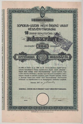 1917. Somorja "Somorja-Uszori Helyi Érdek? Vasút ...