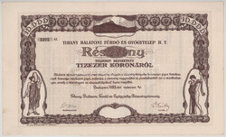 1923. Budapest "Tihany Balatoni Fürd?- és Gyógytelep ...