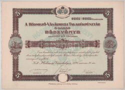 1926. Hódmez?vásárhely "Hódmez?-Vásárhelyi Takarékpénztár" ...