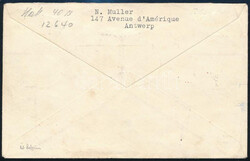 1931 Levél Antwerpenb?l Hamburgig légipostával, majd a Bremen ...