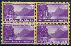 1938 Mi 326 négyestömb / block of 4