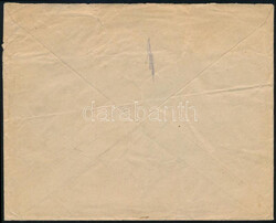 1921 Ajánlott levél 15 db bélyeggel, továbbküldve / Registered ...