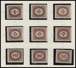 Ausztria portó gy?jteményrész 7 albumlapon / Austria postage due ...