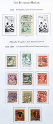 1912-1979 Svájc szinte teljes használt Pro Juventute és Patria ...