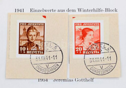 1912-1979 Svájc szinte teljes használt Pro Juventute és Patria ...