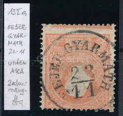 1858 5kr I. er?s elfogazás, alul Andráskereszt végz?dés / shifted ...