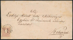 1858 10kr levélen Kolozsvárra / Mi 14 on cover, "MAROS VÁSÁRHELY" ...