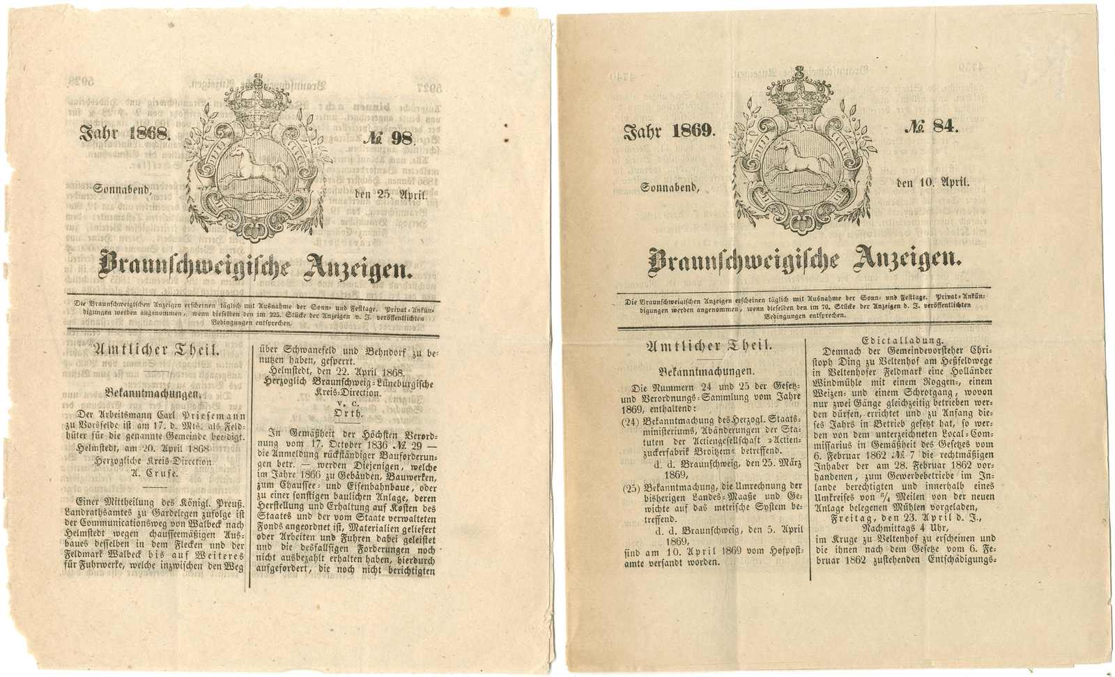 Lot 202 - Altdeutschland Braunschweig, Stempel  -  Karl Pfankuch & Co. auction #222