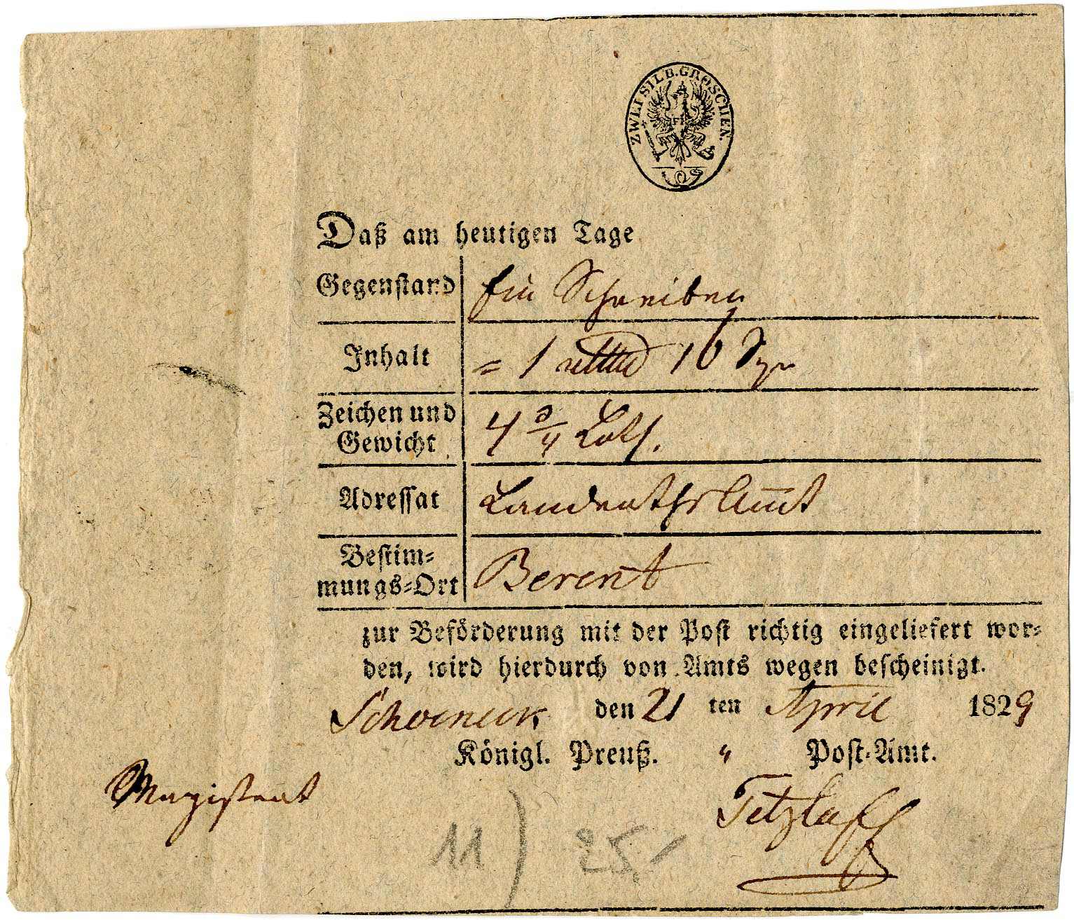 Lot 381 - Altdeutschland Preussen, Vorphilatelie  -  Karl Pfankuch & Co. auction #222