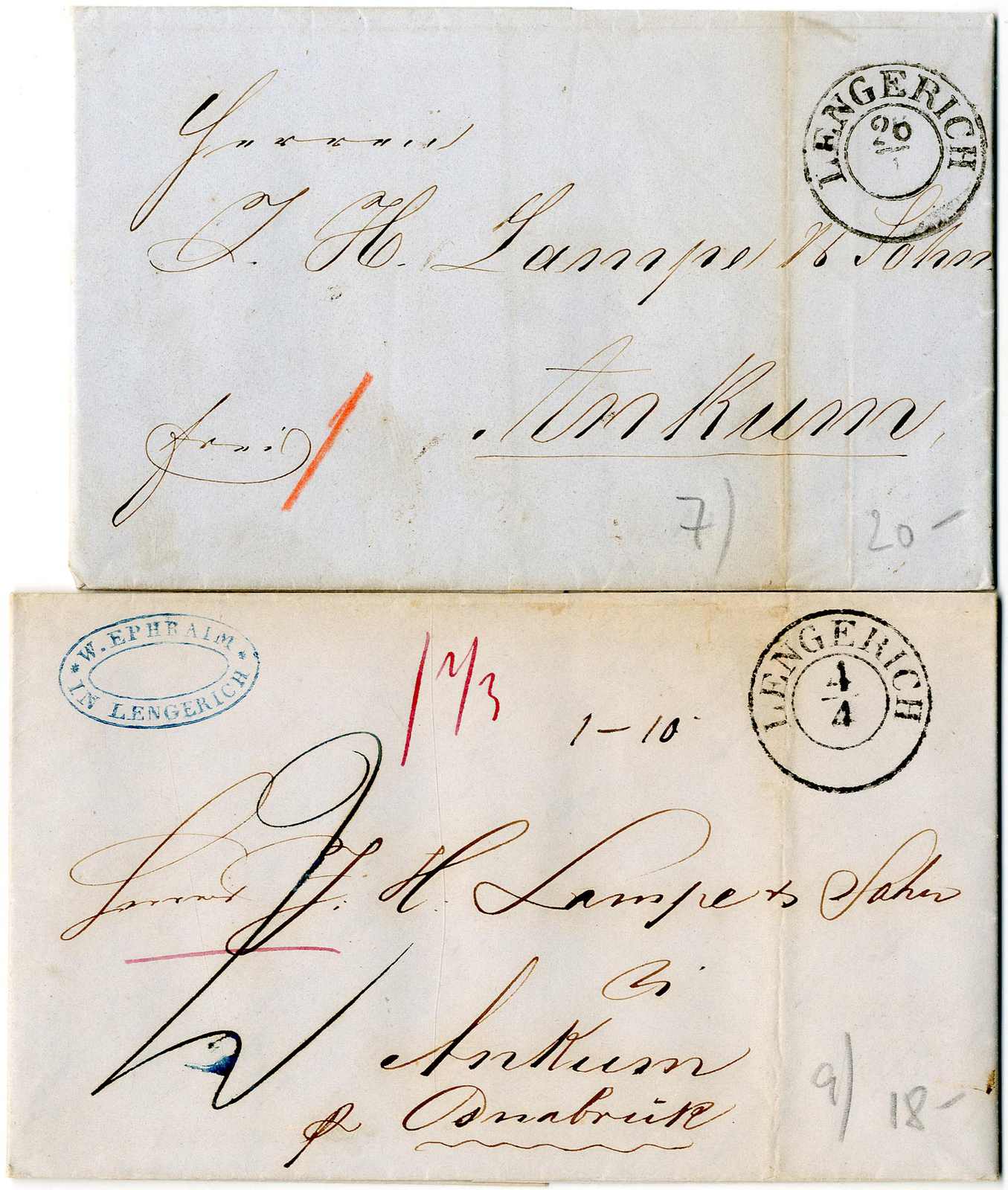 Lot 419 - Altdeutschland Preussen, Stempel - Karl Pfankuch & Co. auction #222 Lot 419 - Altdeutschland Preussen, Stempel - Karl Pfankuch & Co. auction #222