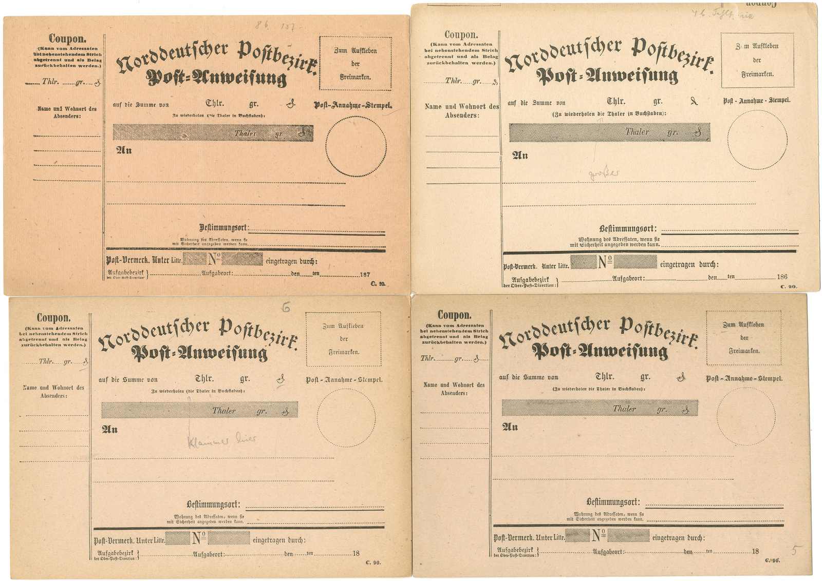 Lot 360 - Altdeutschland Norddeutscher Postbezirk, Ganzsachen - Karl Pfankuch & Co. auction #222 Lot 360 - Altdeutschland Norddeutscher Postbezirk, Ganzsachen - Karl Pfankuch & Co. auction #222