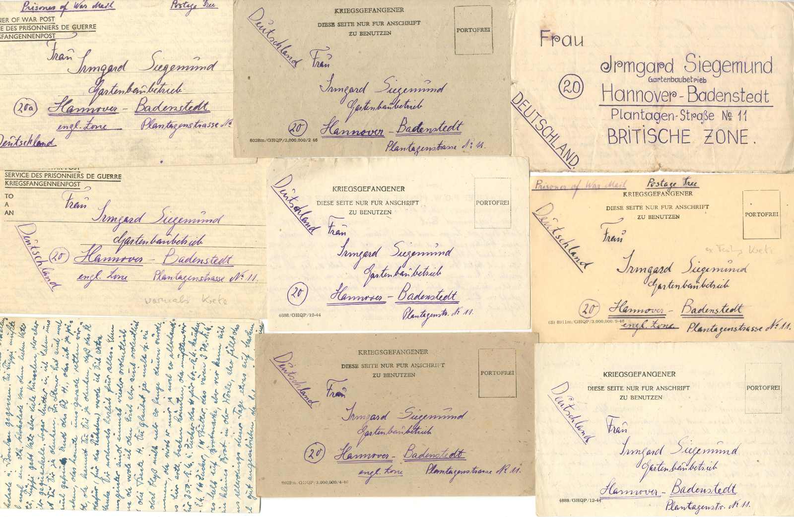Lot 727 - Deutsches Reich, Kriegsgefangenenpost - Karl Pfankuch & Co. auction #222 Lot 727 - Deutsches Reich, Kriegsgefangenenpost - Karl Pfankuch & Co. auction #222