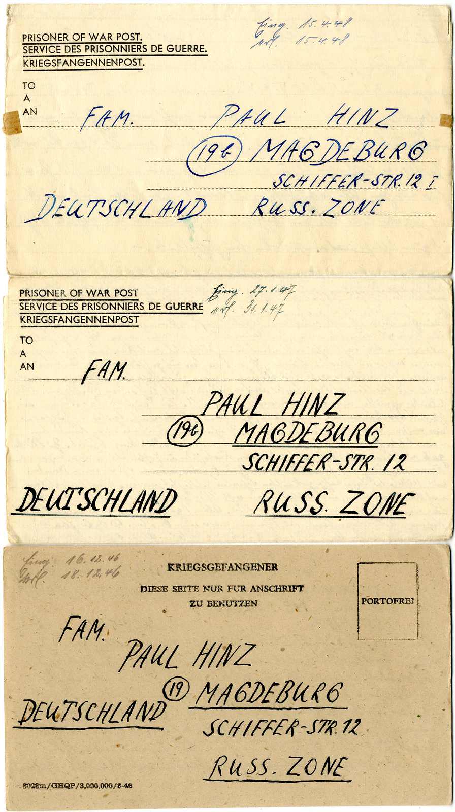 Lot 731 - Deutsches Reich, Kriegsgefangenenpost - Karl Pfankuch & Co. auction #222 Lot 731 - Deutsches Reich, Kriegsgefangenenpost - Karl Pfankuch & Co. auction #222