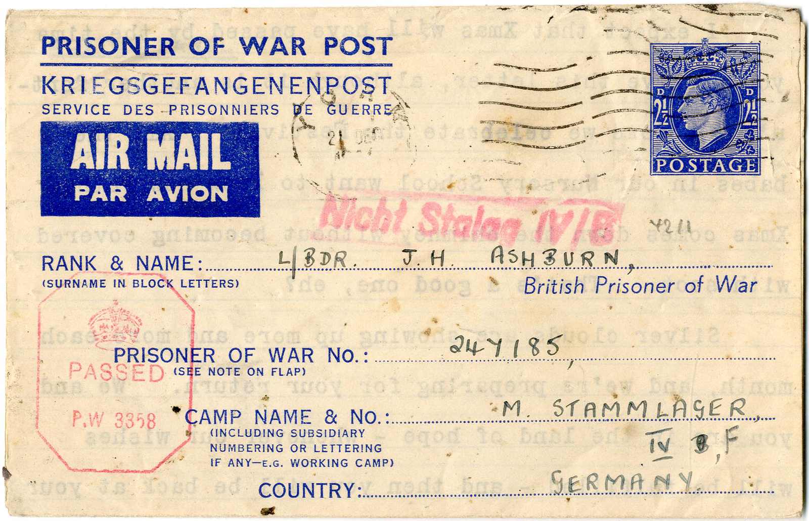 Lot 725 - Deutsches Reich, Kriegsgefangenenpost - Karl Pfankuch & Co. auction #222 Lot 725 - Deutsches Reich, Kriegsgefangenenpost - Karl Pfankuch & Co. auction #222