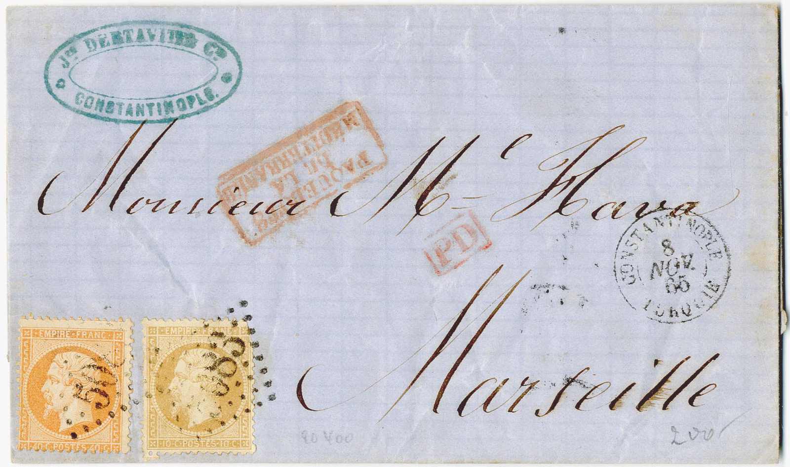 Lot 1757 - französische post in der levante - Karl Pfankuch & Co. auction #222 Lot 1757 - französische post in der levante - Karl Pfankuch & Co. auction #222