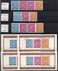Blockausgabe 1946 kpl. ** und gest., (Bl. 12 A+B), dazu 5 ...