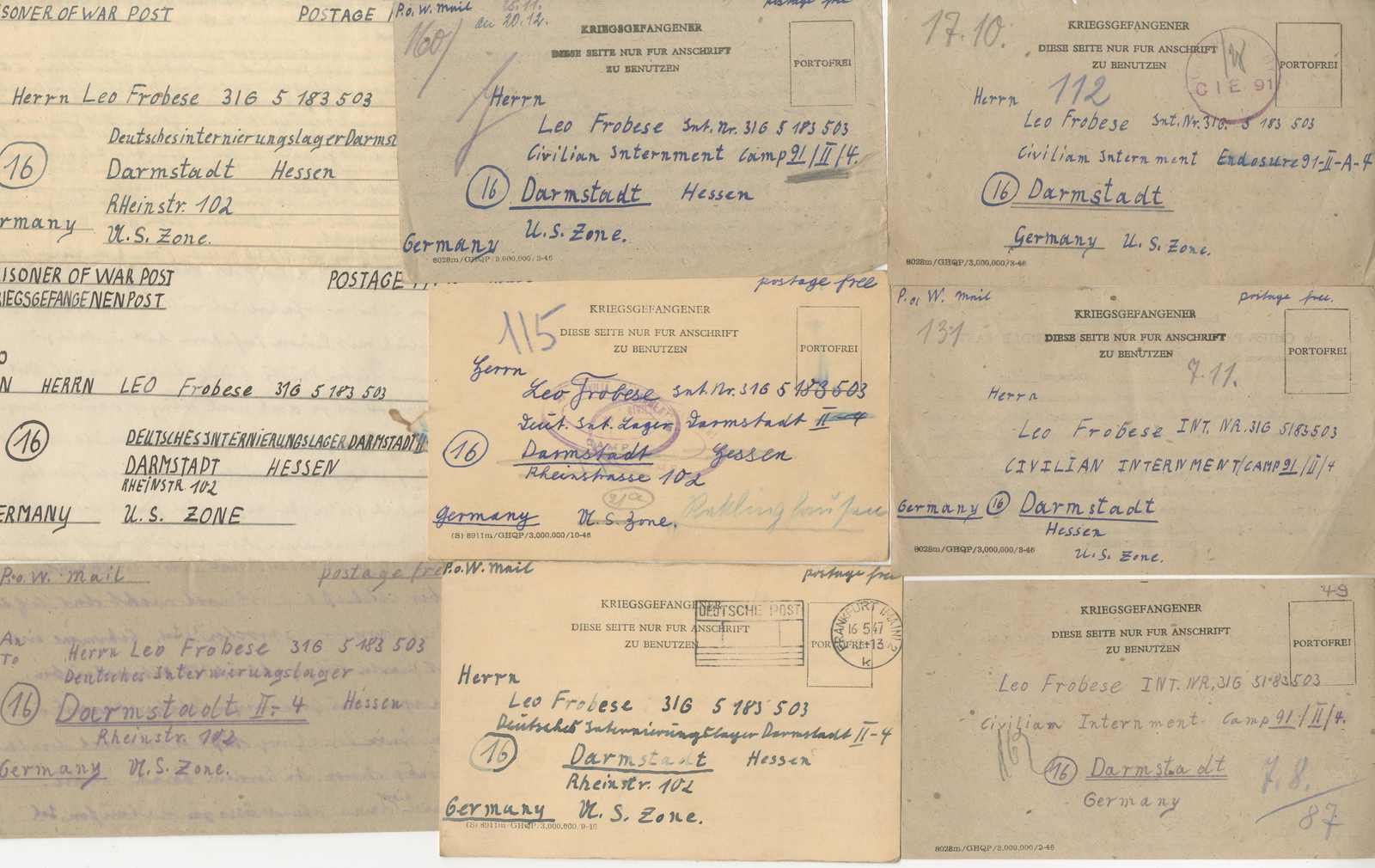 Lot 729 - Deutsches Reich, Kriegsgefangenenpost - Karl Pfankuch & Co. auction #222 Lot 729 - Deutsches Reich, Kriegsgefangenenpost - Karl Pfankuch & Co. auction #222