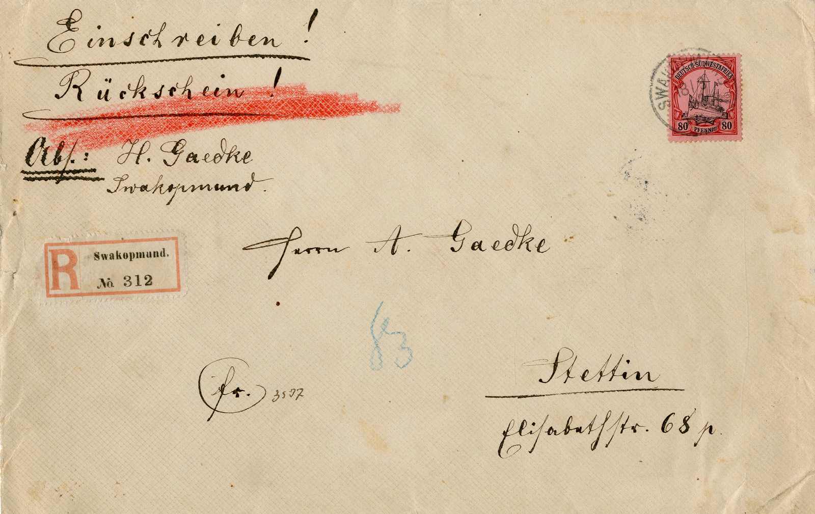 Lot 1423 - deutsche kolonien südwestafrika - Karl Pfankuch & Co. auction #222 Lot 1423 - deutsche kolonien südwestafrika - Karl Pfankuch & Co. auction #222