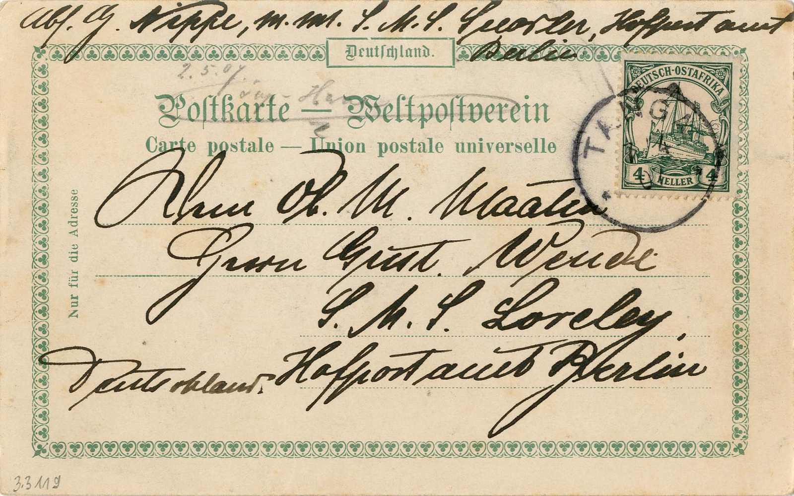 Lot 1387 - deutsche kolonien ostafrika  -  Karl Pfankuch & Co. auction #222