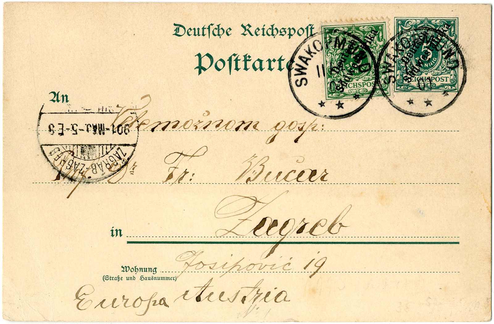 Lot 1437 - deutsche kolonien südwestafrika - Karl Pfankuch & Co. auction #222 Lot 1437 - deutsche kolonien südwestafrika - Karl Pfankuch & Co. auction #222