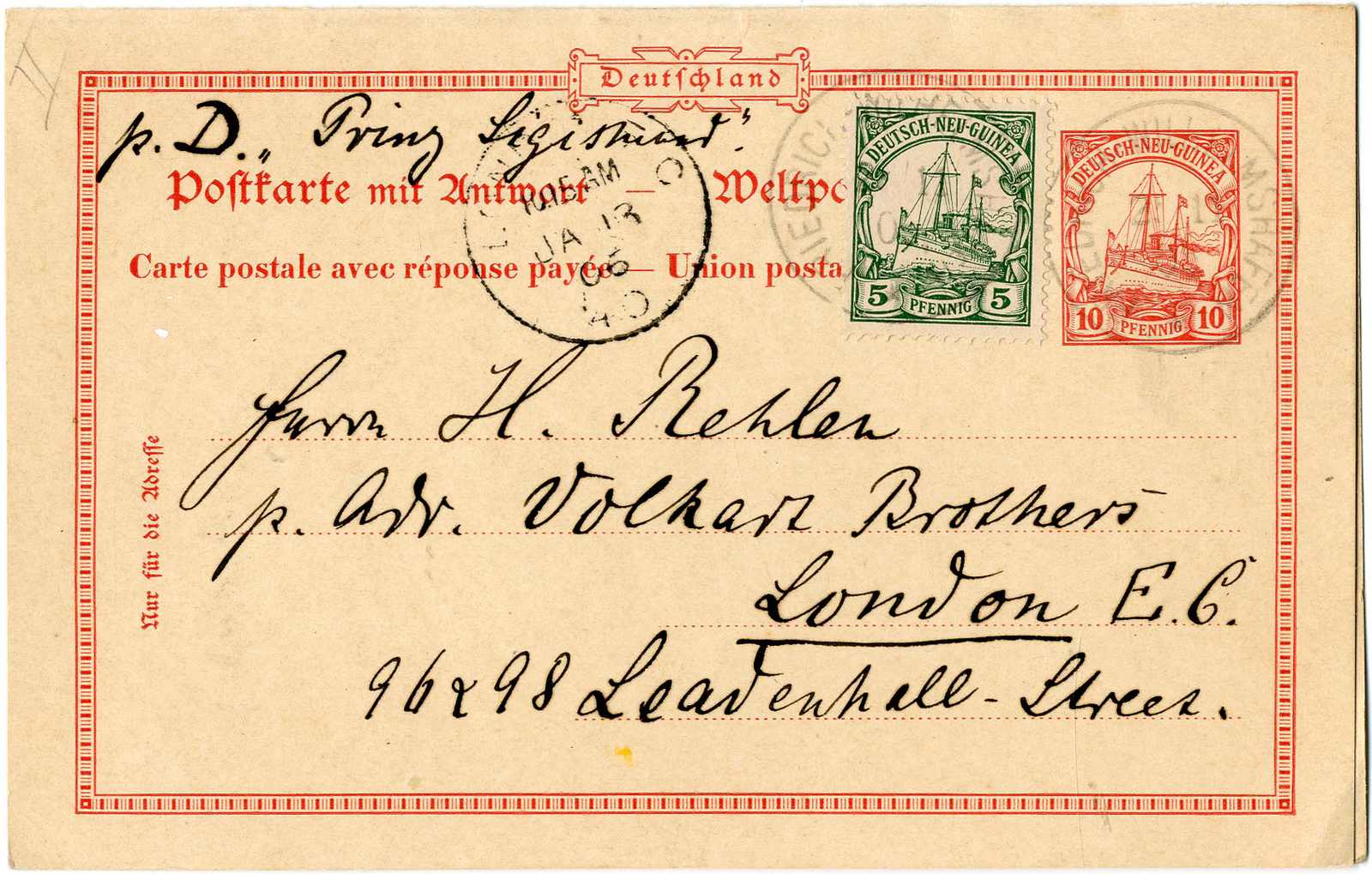 Lot 1353 - deutsche kolonien neuguinea  -  Karl Pfankuch & Co. auction #222