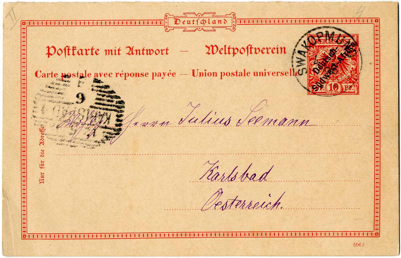 Lot 1435 - deutsche kolonien südwestafrika - Karl Pfankuch & Co. auction #222 Lot 1435 - deutsche kolonien südwestafrika - Karl Pfankuch & Co. auction #222