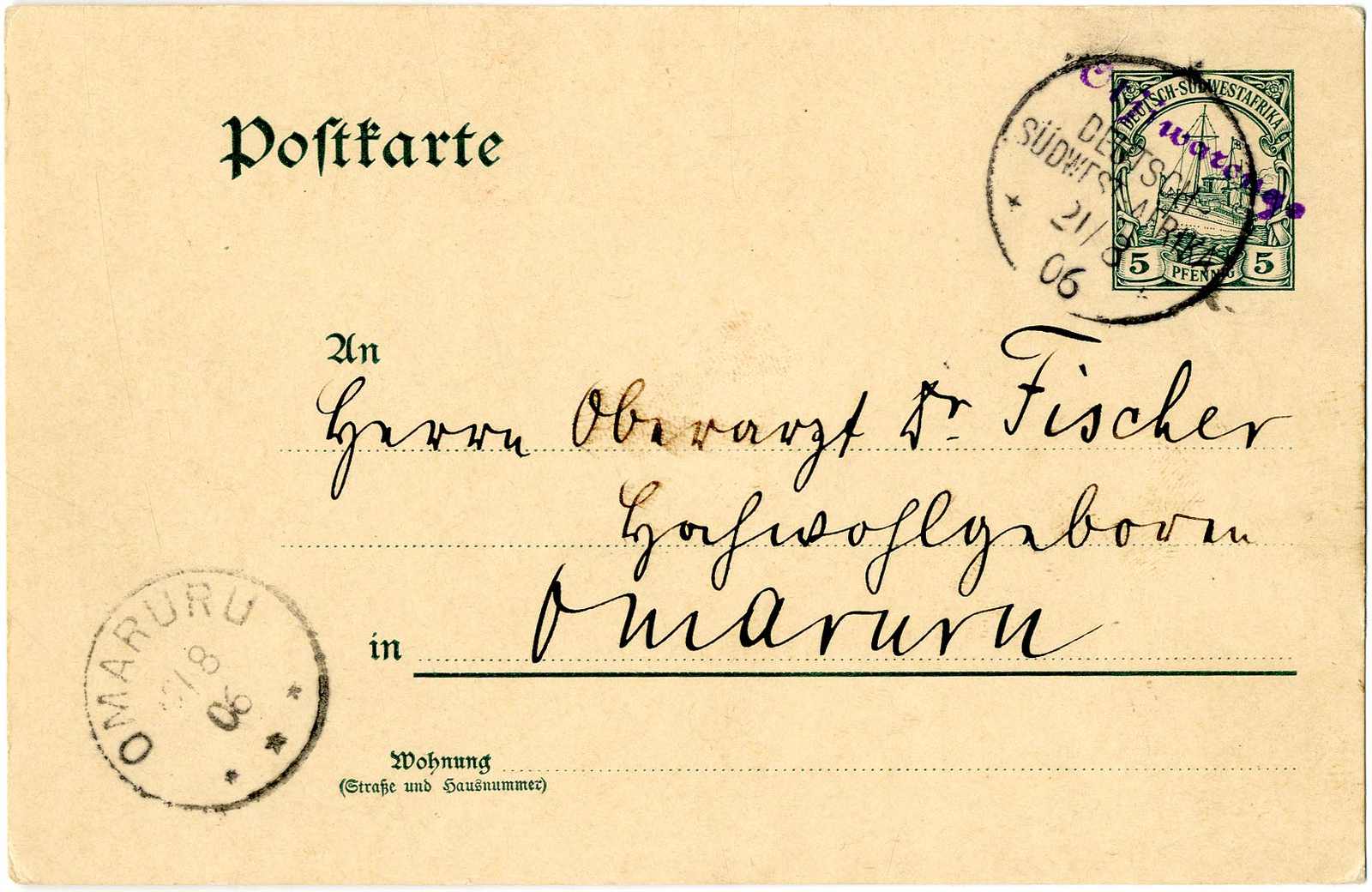 Lot 1448 - Deutsche Kolonien Südwestafrika, Stempel - Karl Pfankuch & Co. auction #222 Lot 1448 - Deutsche Kolonien Südwestafrika, Stempel - Karl Pfankuch & Co. auction #222