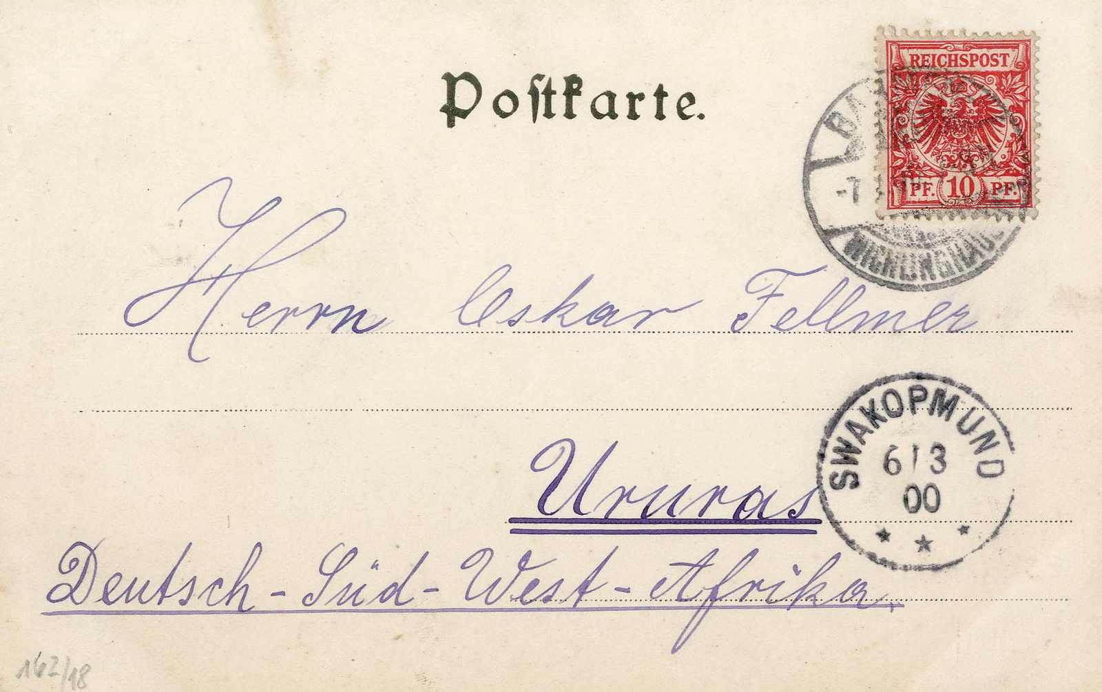 Lot 1436 - deutsche kolonien südwestafrika - Karl Pfankuch & Co. auction #222 Lot 1436 - deutsche kolonien südwestafrika - Karl Pfankuch & Co. auction #222
