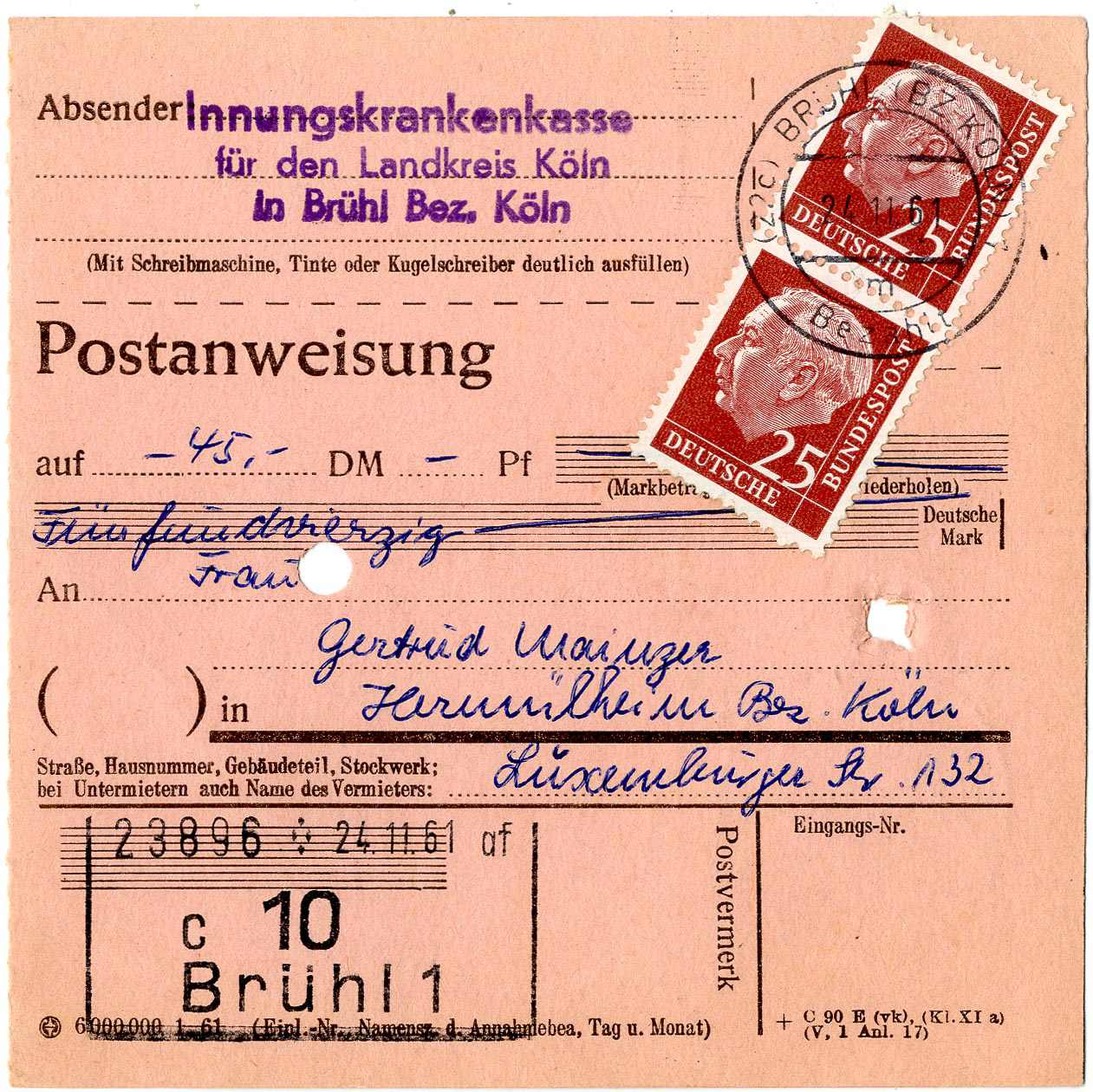 Lot 1039 - bundesrepublik deutschland  -  Karl Pfankuch & Co. auction #222
