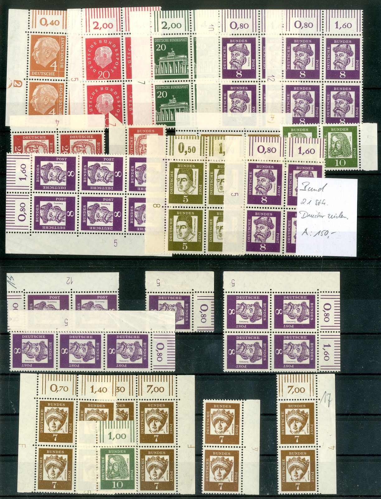 Lot 1034 - bundesrepublik deutschland  -  Karl Pfankuch & Co. auction #222