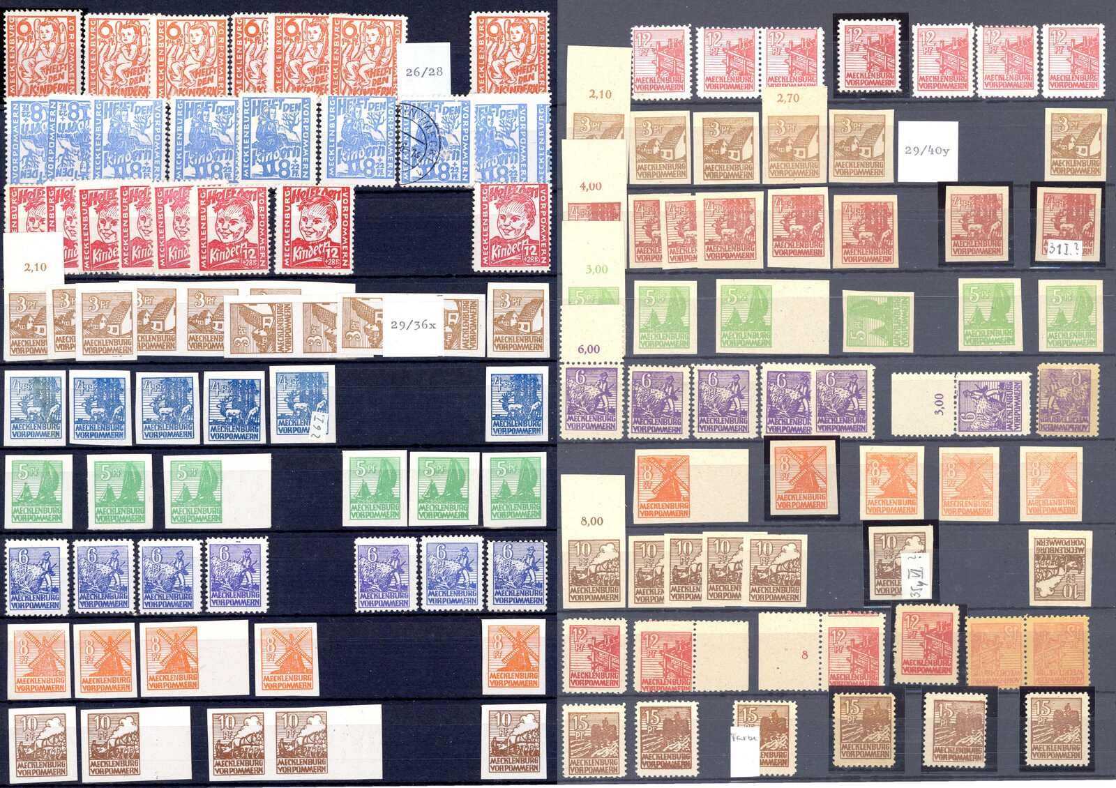 Dublettenalbum mit gehaltvollem Inhalt, z.B. Minr 41 "POTSCHTA" **, ...