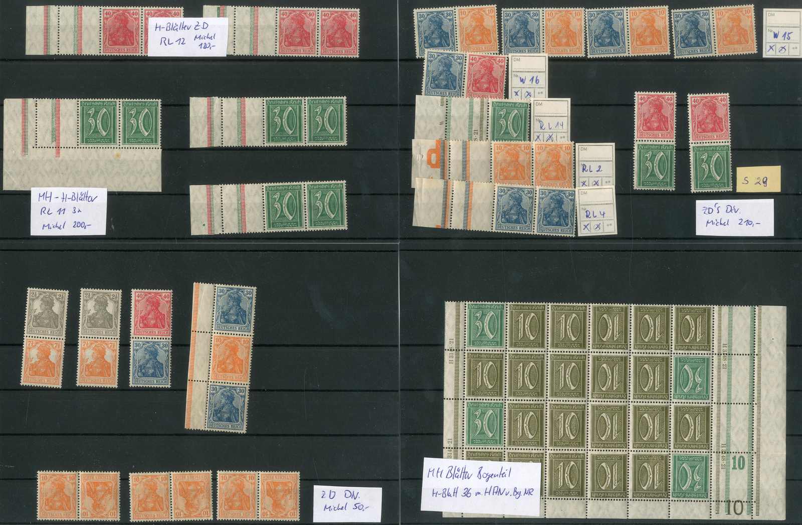 Lot 719 - Deutsches Reich, Zusammendrucke - Karl Pfankuch & Co. auction #222 Lot 719 - Deutsches Reich, Zusammendrucke - Karl Pfankuch & Co. auction #222