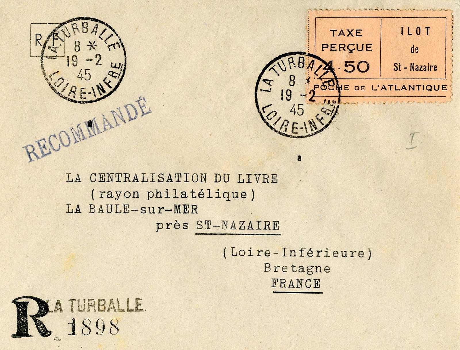Lot 1669 - deutsche besetzung ii. wk frankreich st.nazaire - Karl Pfankuch & Co. auction #222 Lot 1669 - deutsche besetzung ii. wk frankreich st.nazaire - Karl Pfankuch & Co. auction #222