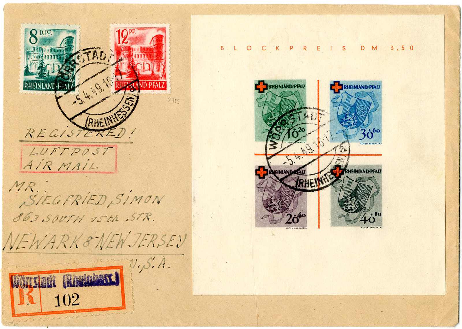 Lot 985 - französische rheinland pfalz - Karl Pfankuch & Co. auction #222 Lot 985 - französische rheinland pfalz - Karl Pfankuch & Co. auction #222