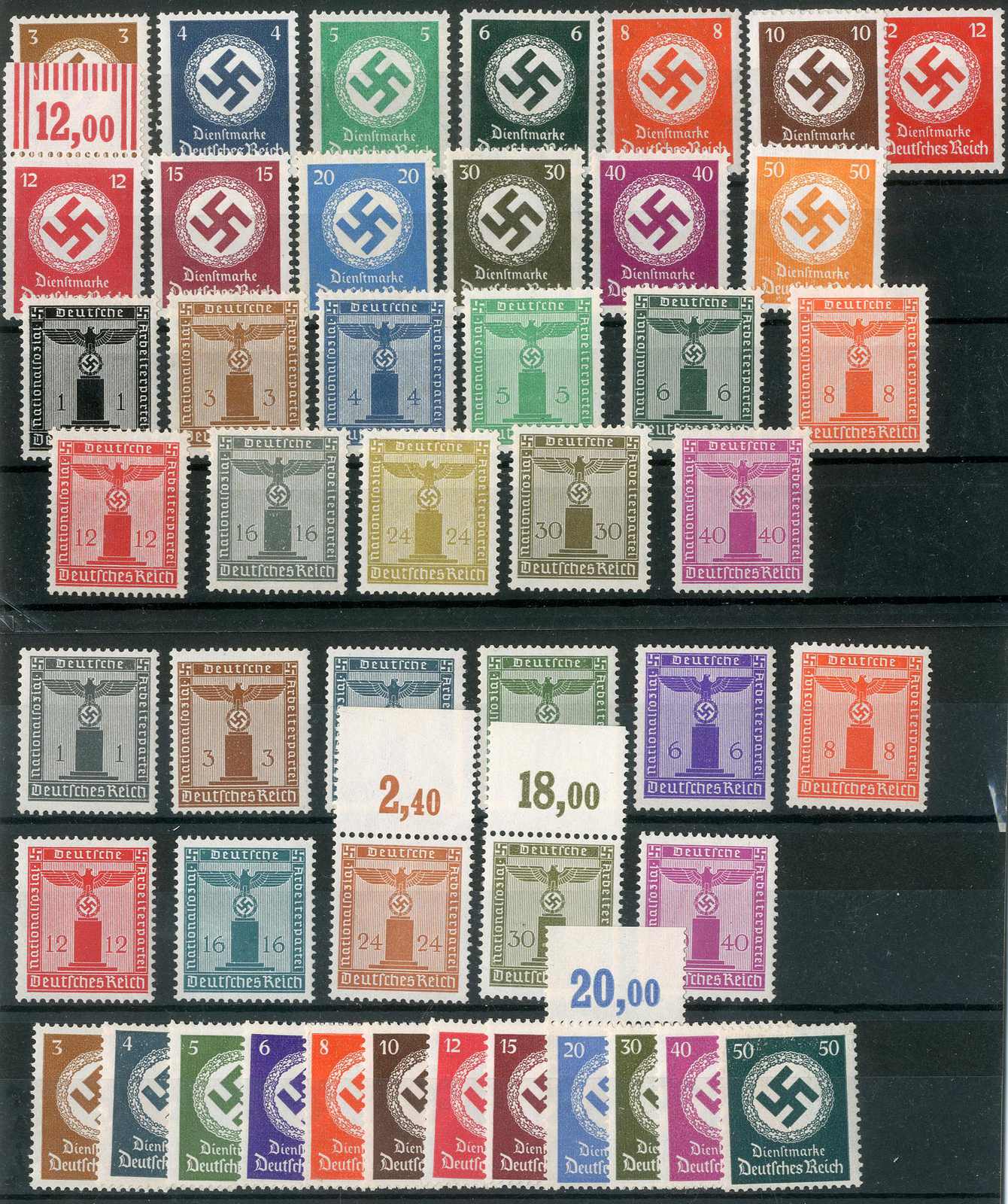 Lot 717 - Deutsches Reich, Dienstmarken - Karl Pfankuch & Co. auction #222 Lot 717 - Deutsches Reich, Dienstmarken - Karl Pfankuch & Co. auction #222